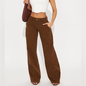 🟫🍫 NWT Irregular Wide Leg Pants Sz 13🍫🟫